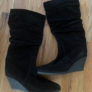 Salvatore Ferragamo Black Suede Boots